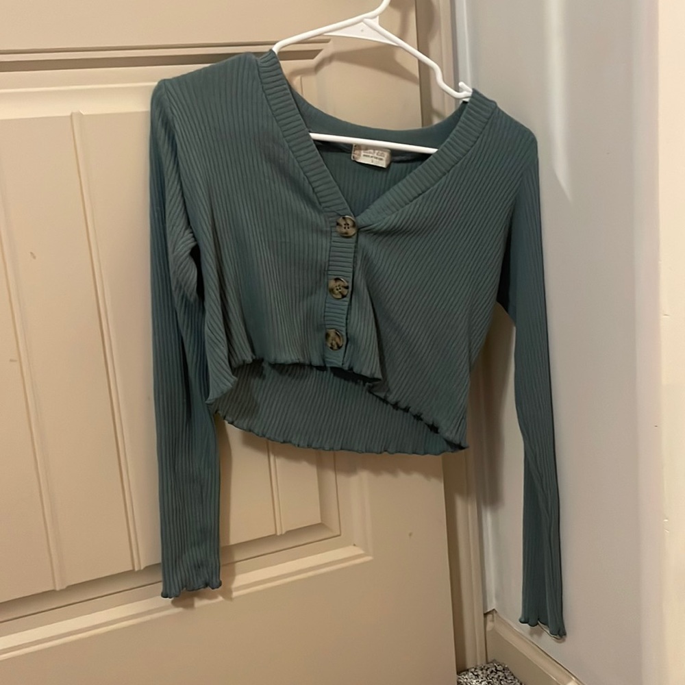 alterd state long sleeve ribbed crop top